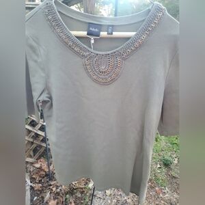 Rafaella olive top, size large.